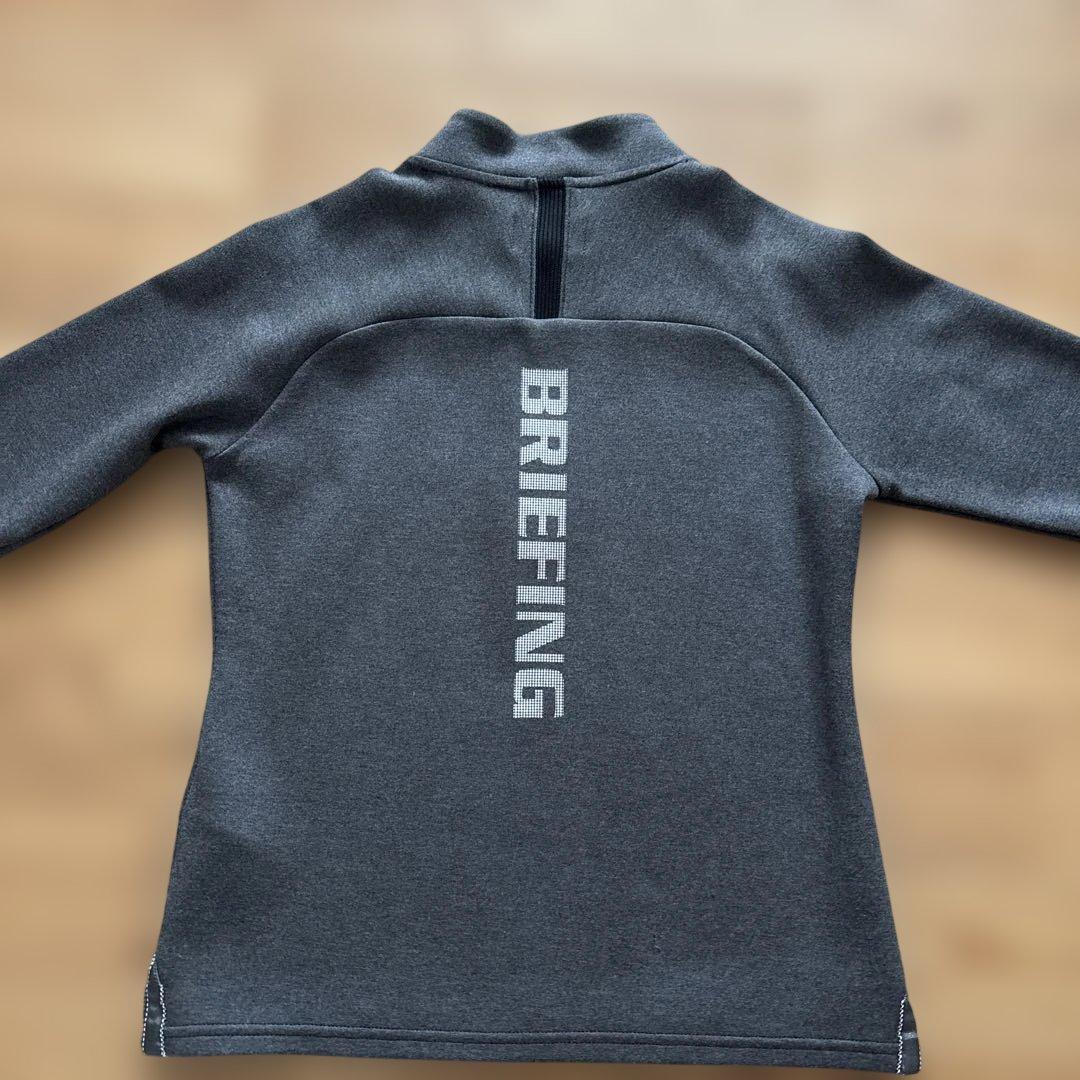 BRIEFING グレー ジップアップ セーター S