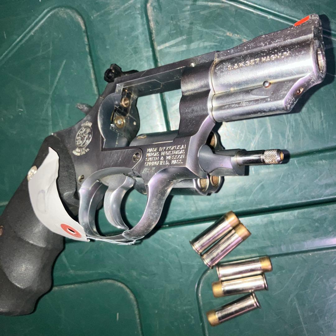 コクサイ S&W M19 357マグナム ガスリボルバー シルバー　ジャンク品