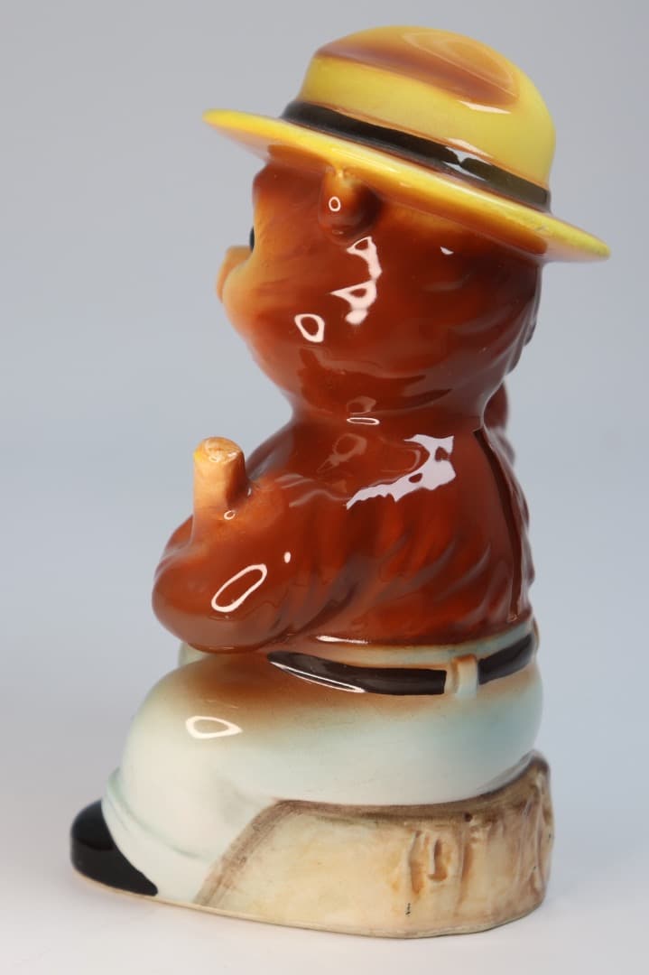 ビンテージ品　スモーキー・ザ・ベア 貯金箱 陶器製 約15cm