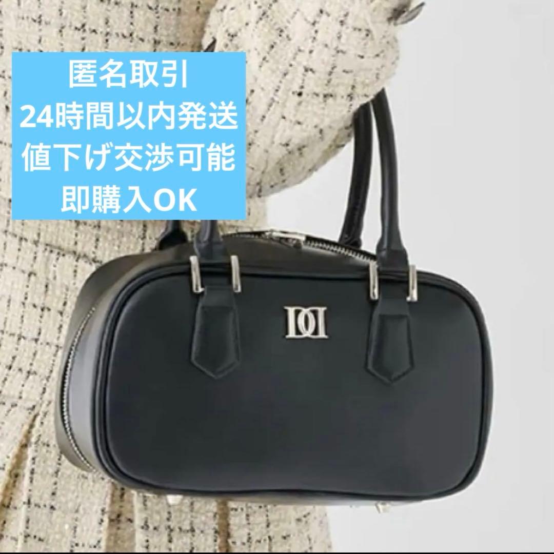 Darich DDロゴレザーハンドバッグ 黒 ブラック