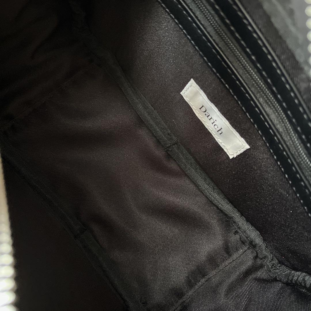 Darich DDロゴレザーハンドバッグ 黒 ブラック