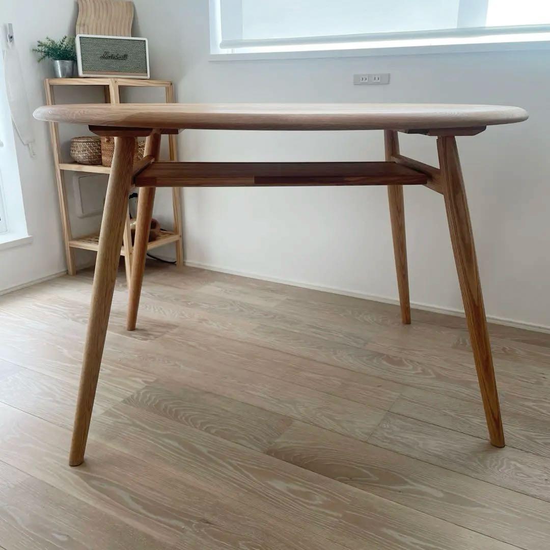 使用期間3ヶ月！モモナチュラル★丸テーブル　ダイニングテーブル　110