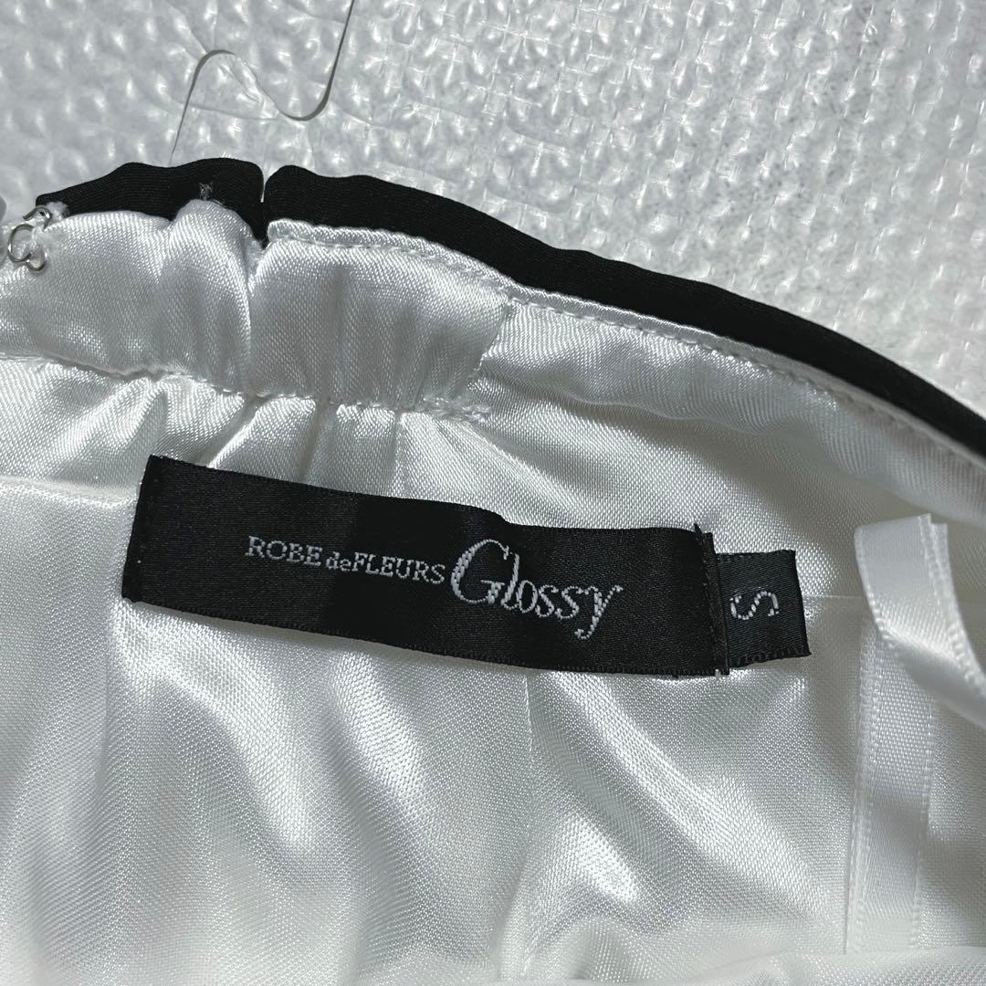 ローブドフルール キャバクラ ドレス セットアップ リボン リブ ホワイト 白