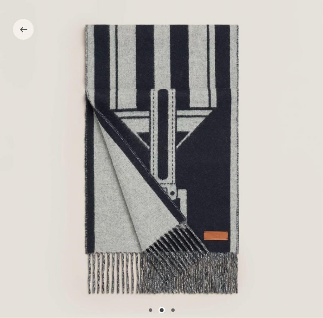 エルメスマフラー　2025 《サングル》　マリン　新品