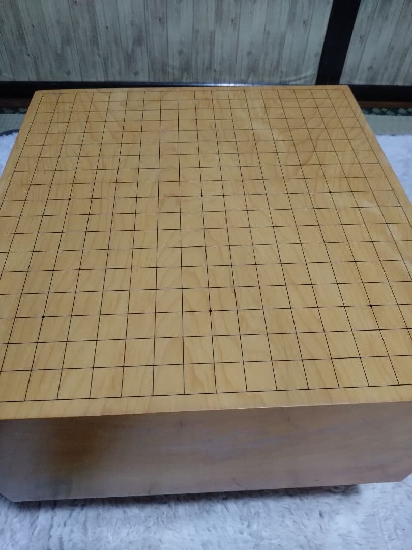 値下げ【囲碁】国産本榧　囲碁盤7.4寸　本蛤白石　那智黒石29号　囲碁セット