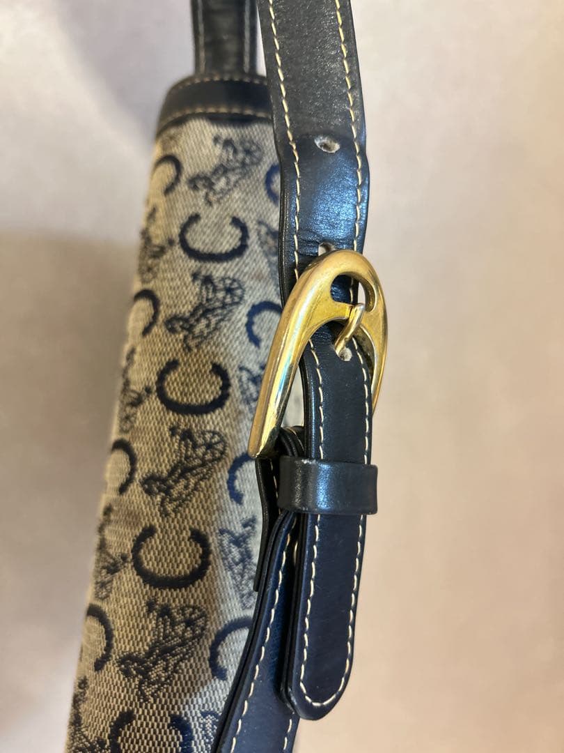 至高の逸品✨CELINE ショルダーバッグ Cマカダム　ゴールド金具 /725