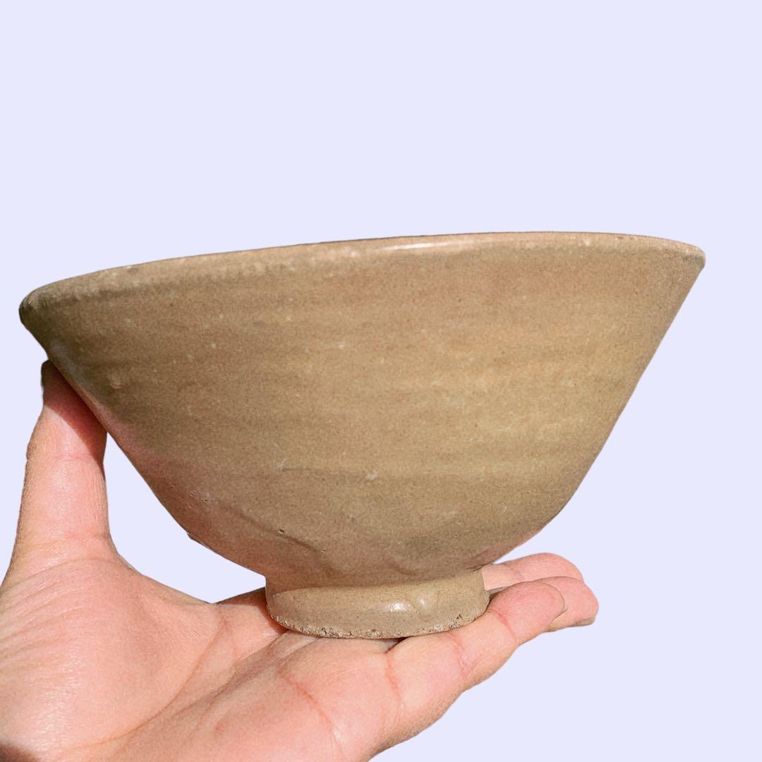 李朝　高麗　抹茶茶碗　大きな茶碗　朝鮮　韓国　骨董品　中国　古美術　欠けあり