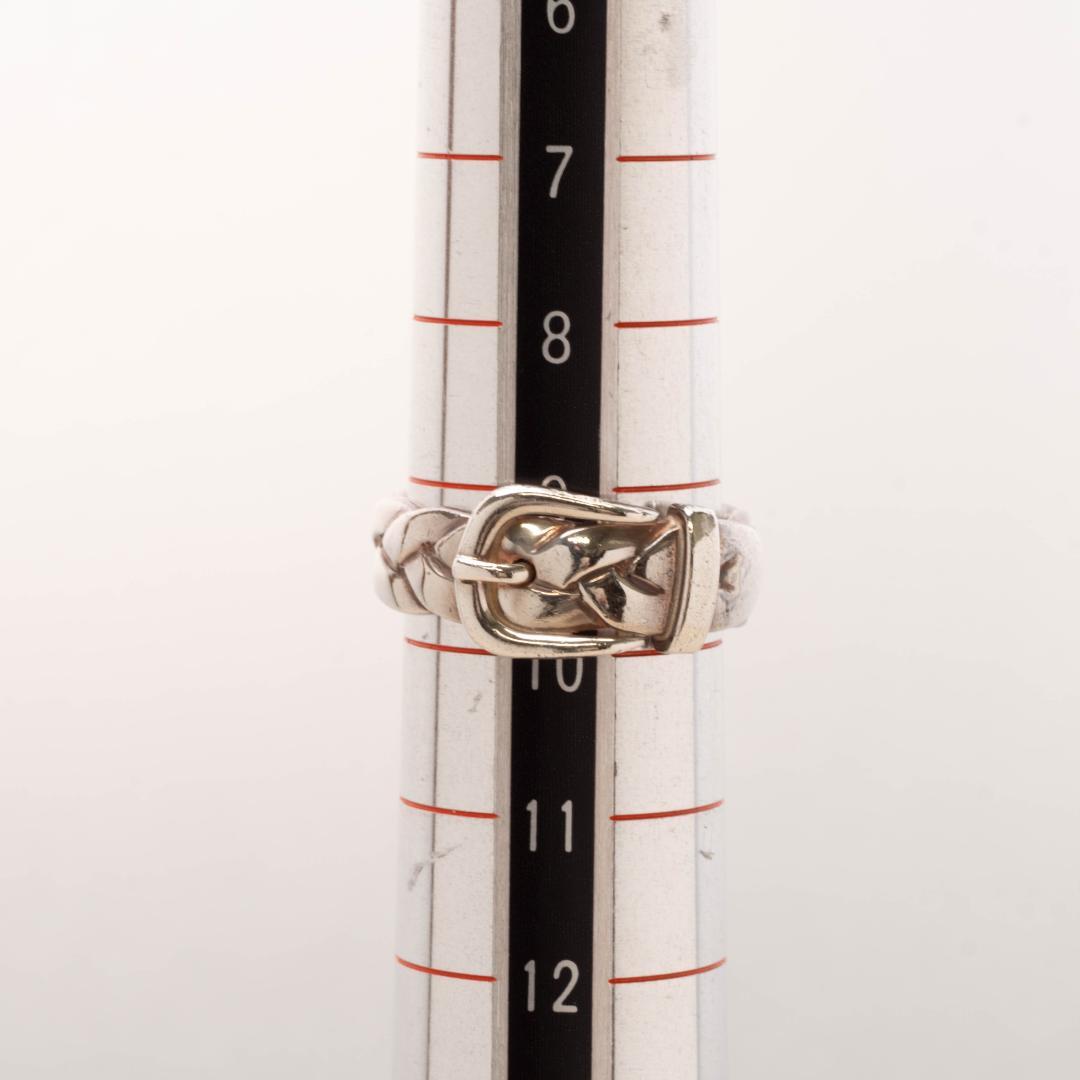 Hermès ベルトモチーフ　ヴィンテージ リング 9-9.5号　＃50