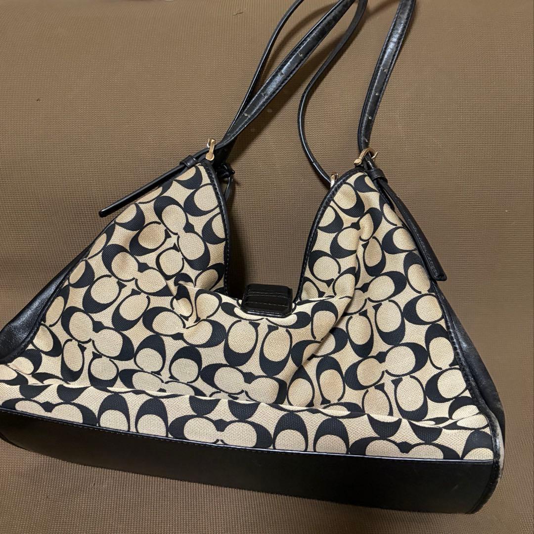 COACH ハンドバッグ シグニチャー 黒 コーチ