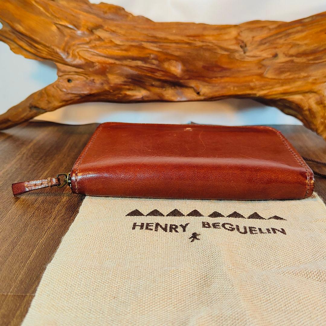 【極上エイジング】エンリーベグリン 高級レザーウォレット イタリア製 袋付正規品