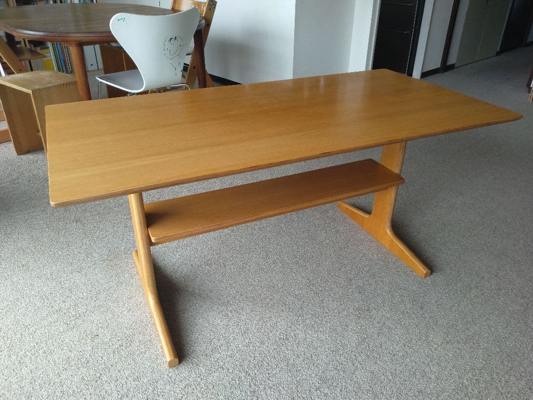 MUJI無印良品 ダイニングでリビングでもつかえるテーブル/オーク材130cm