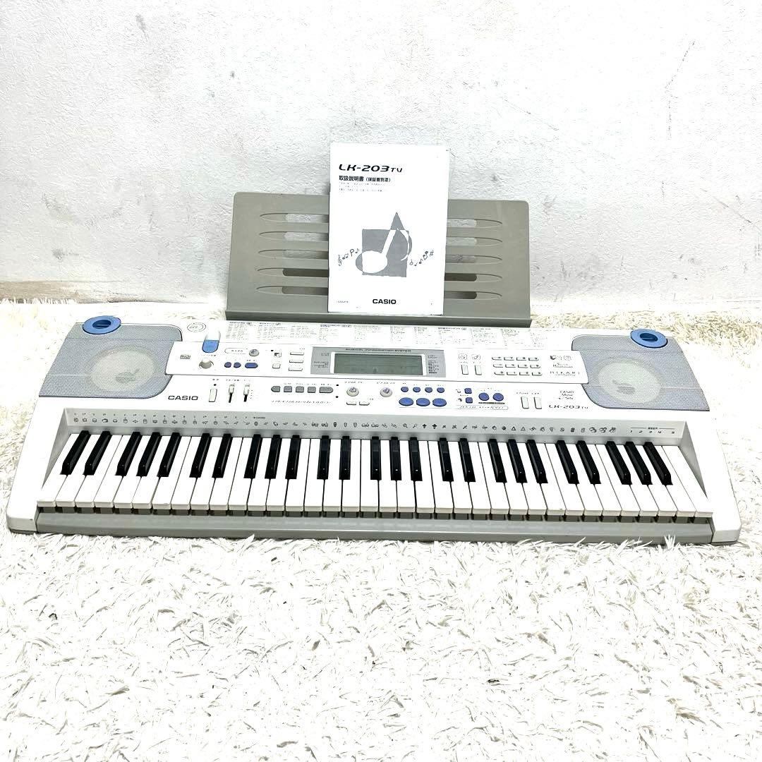 CASIO カシオ 電子ピアノ 電子キーボード LK-203TV 説明書付 - メルカリ
