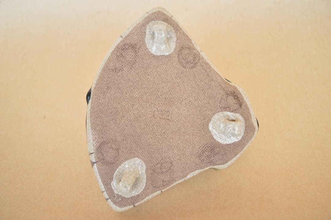 北大路魯山人　織部手付扇面向付