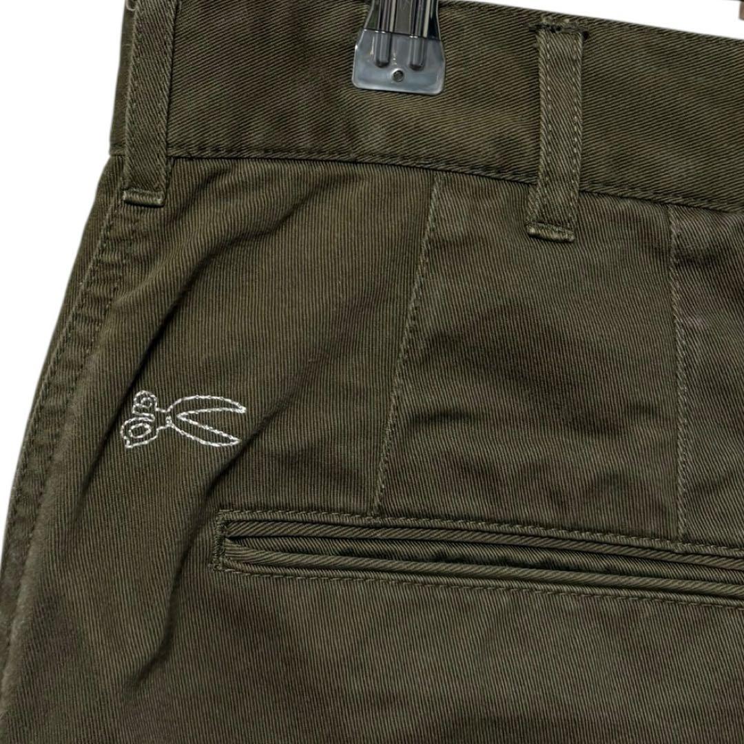 DENHAM タックワイドチノ ペンキ 1点物 日本製 ワークミリタリー メンズ
