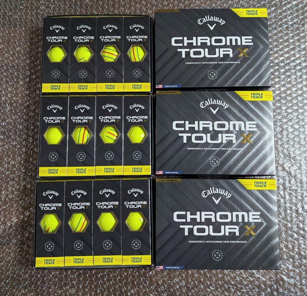 新品 キャロウェイ クロムツアーX イエロー トリプルトラック 3ダース