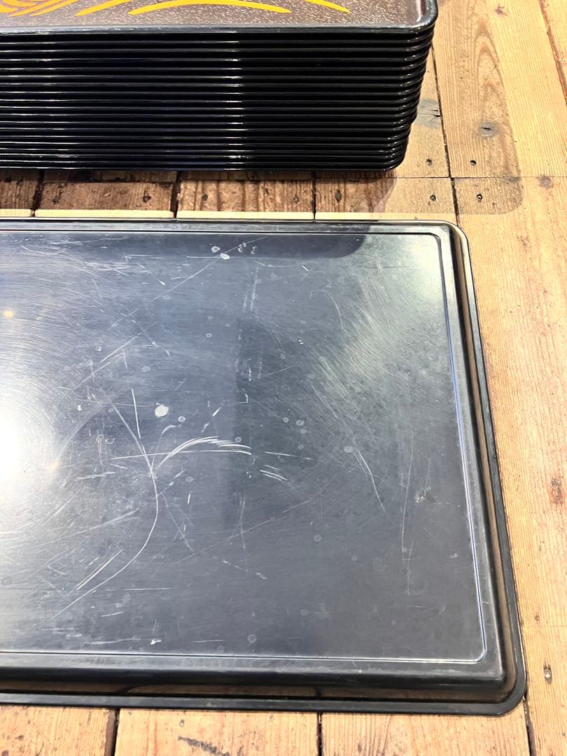 ②波　太陽　月　黒盆　和風　20枚　おまとめ　懐石　旅館　昭和レトロ