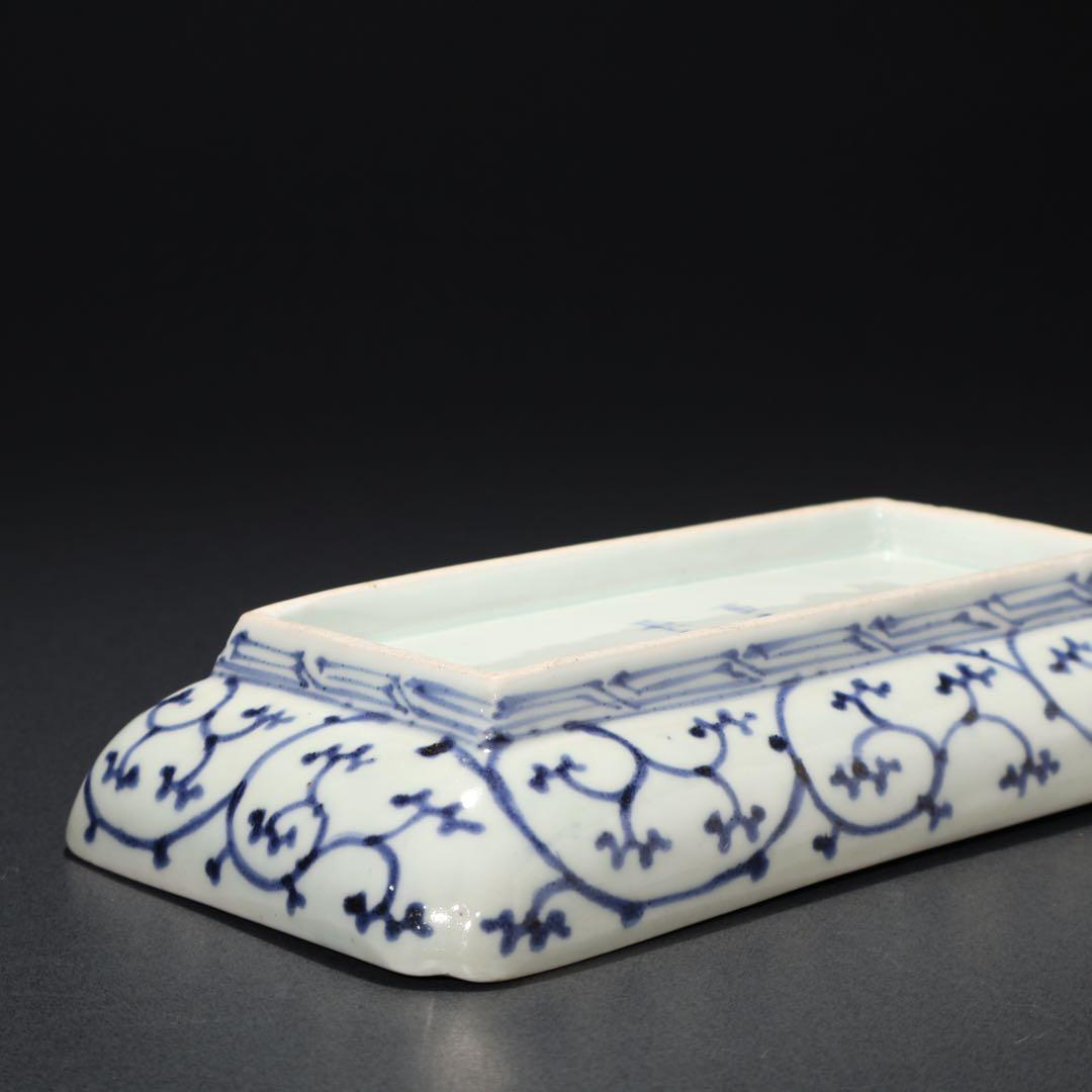 伊万里金襴手 花文長皿 骨董 古伊万里 R0229w3ダB