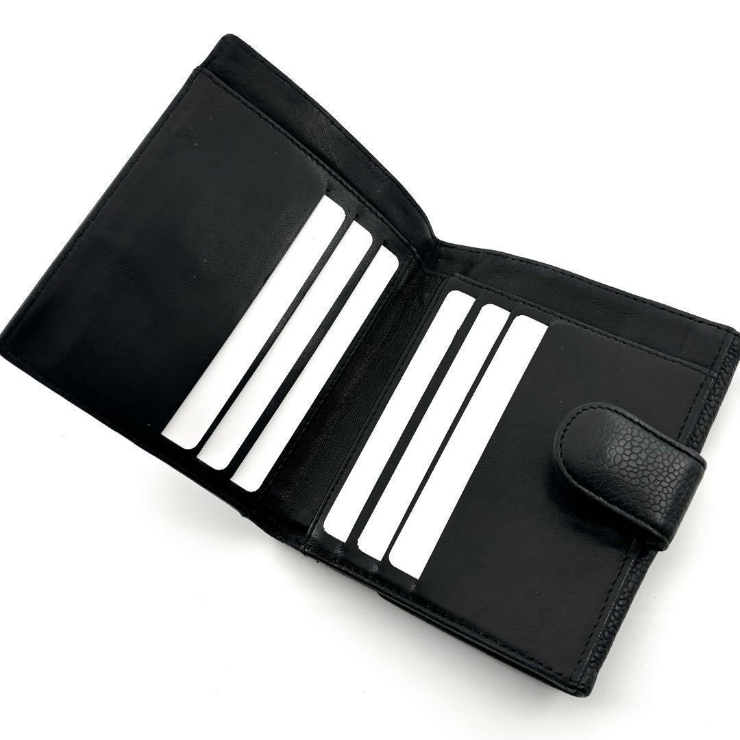 美品✨】シャネル 財布 ココステッチ キャビア Wホック 二つ折 - メルカリ