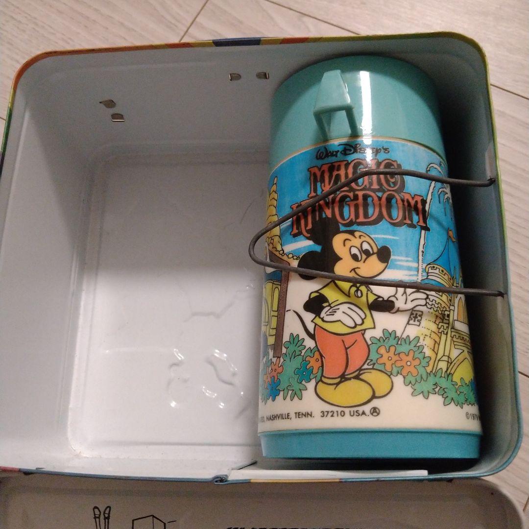 ディズニー　ブリキ　ランチトランク　Aladdin製　昭和　レトロ