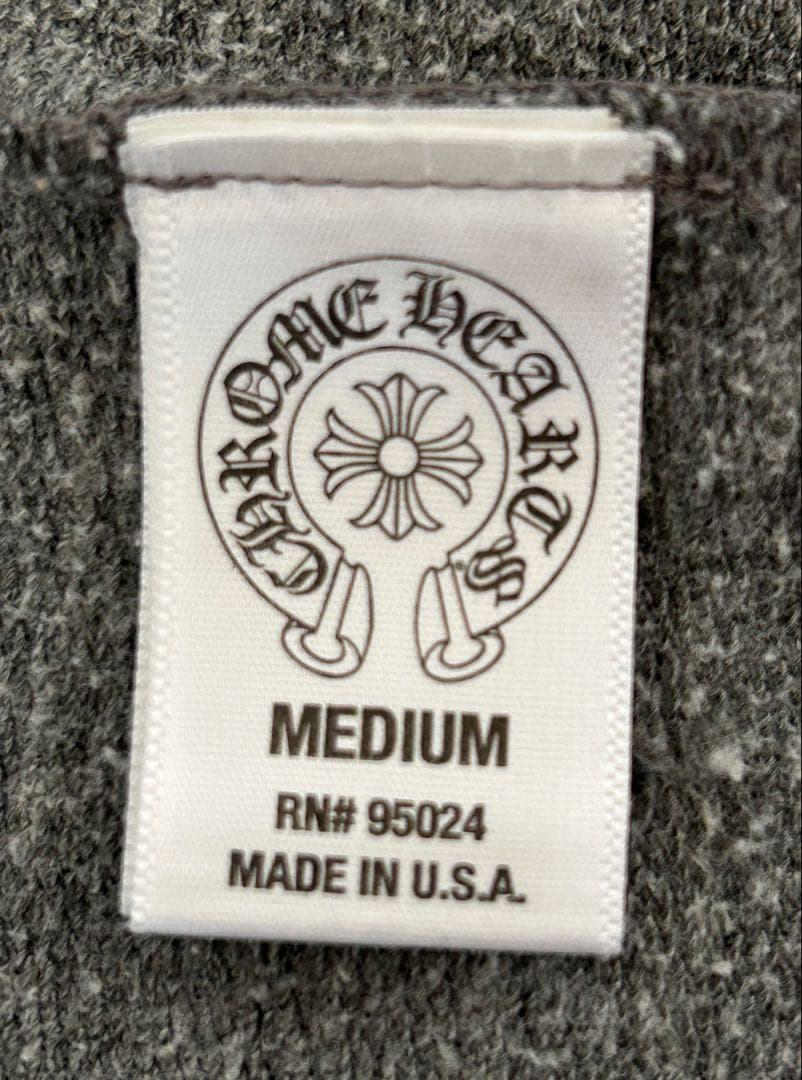 CHROME HEARTS クロムハーツ　クロスロゴ　タガー　ジップパーカー　M