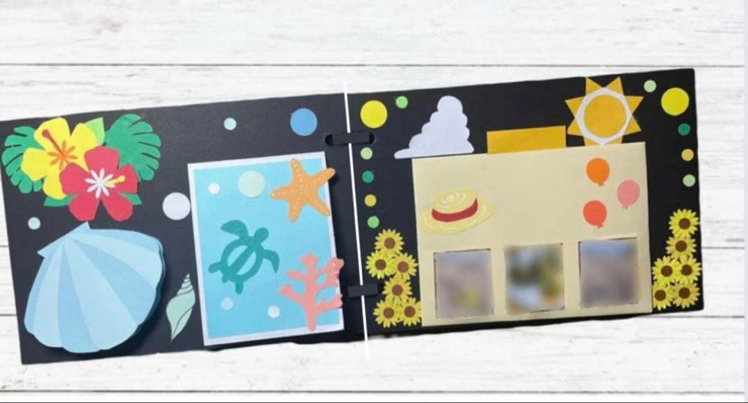手作りアルバム 夏 記念日 アルバム仕掛け クラフト - メルカリ