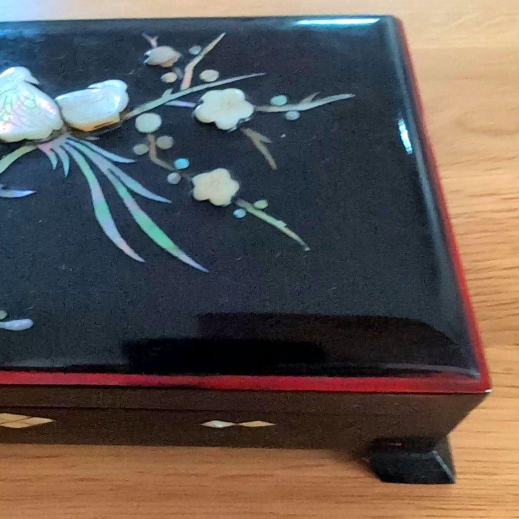 煙草盆 大正から昭和初期骨董 螺鈿細工 アンティーク骨董 インテリア置物