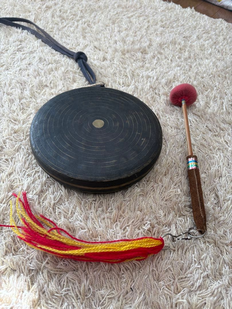 金属製打楽器 ゴング ドラ 銅鑼 アンティーク - メルカリ