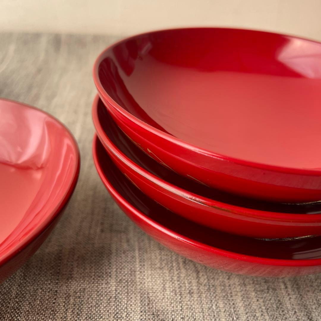 木製 螺鈿 手描き 漆塗 お椀 老松 5個セット 加賀藩 山中塗？