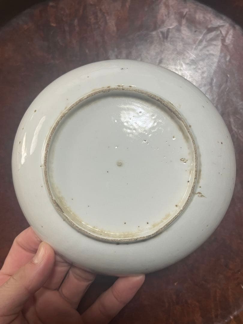 中国古美術品 魚文釉里紅 馬上杯 大明宣徳年製 幕末 瀬戸松林文 小皿