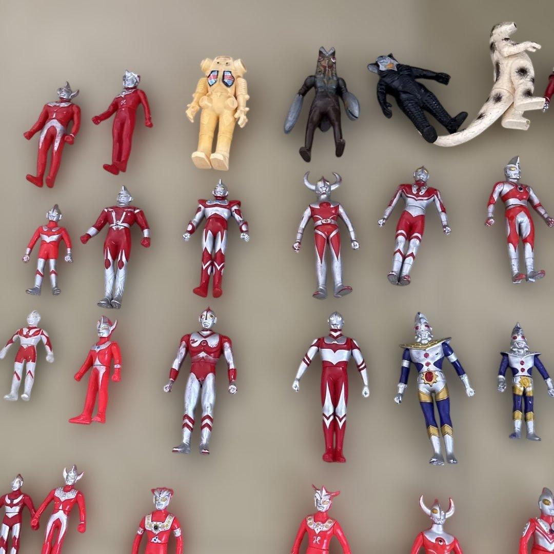 ウルトラマン　ソフビ　ゴム人形55体　まとめ売り　昭和レトロ