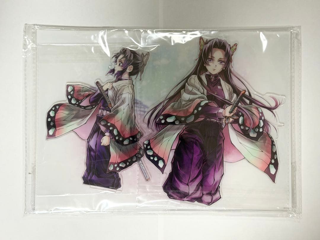 c106 鬼滅の刃 A賞 「繋ぐ」 ビッグアクリルスタンドキット しのぶとカナエ