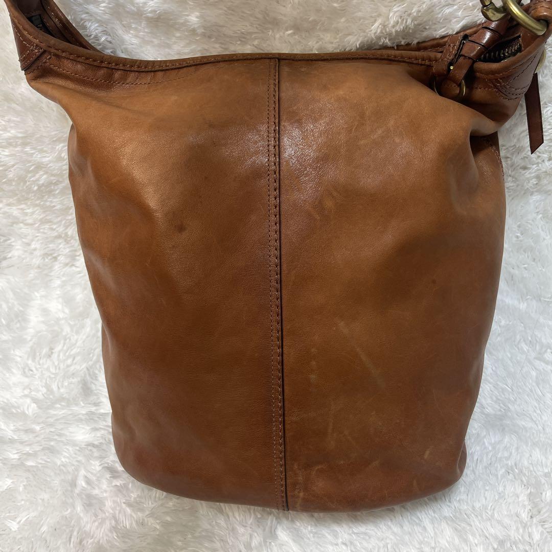 希少 COACH コーチ ブリーカー レザー ダッフルサック ショルダーバッグ