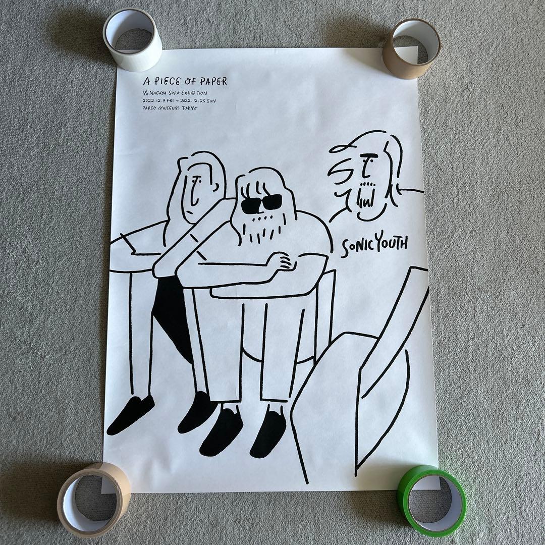 【新品未使用】長場雄 「A PIECE OF PAPER」ポスター YU NAGABA SOLO EXHIBITION「A PIECE OF PAPER」 | PARCO MUSEUM TOKYO