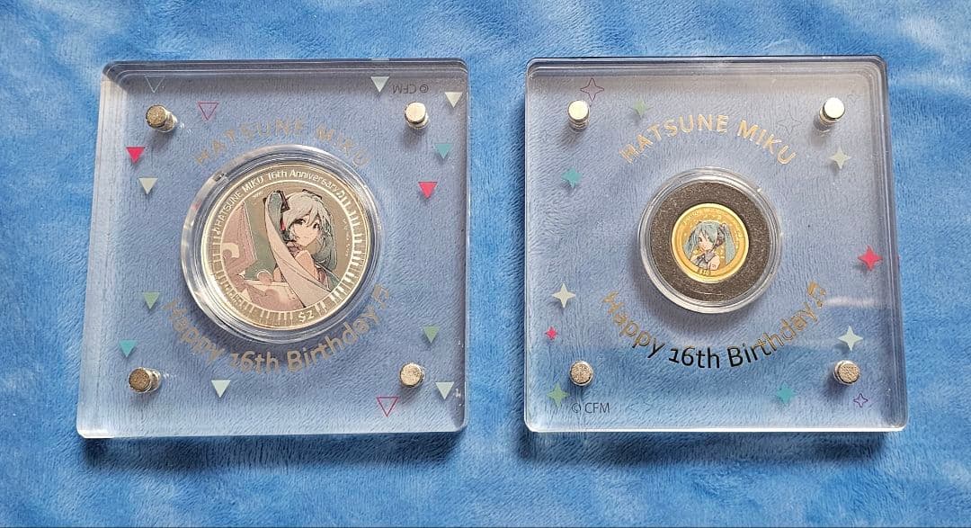 最終値下　初音ミク Happy 16th Birthday　公式カラー金貨・銀貨