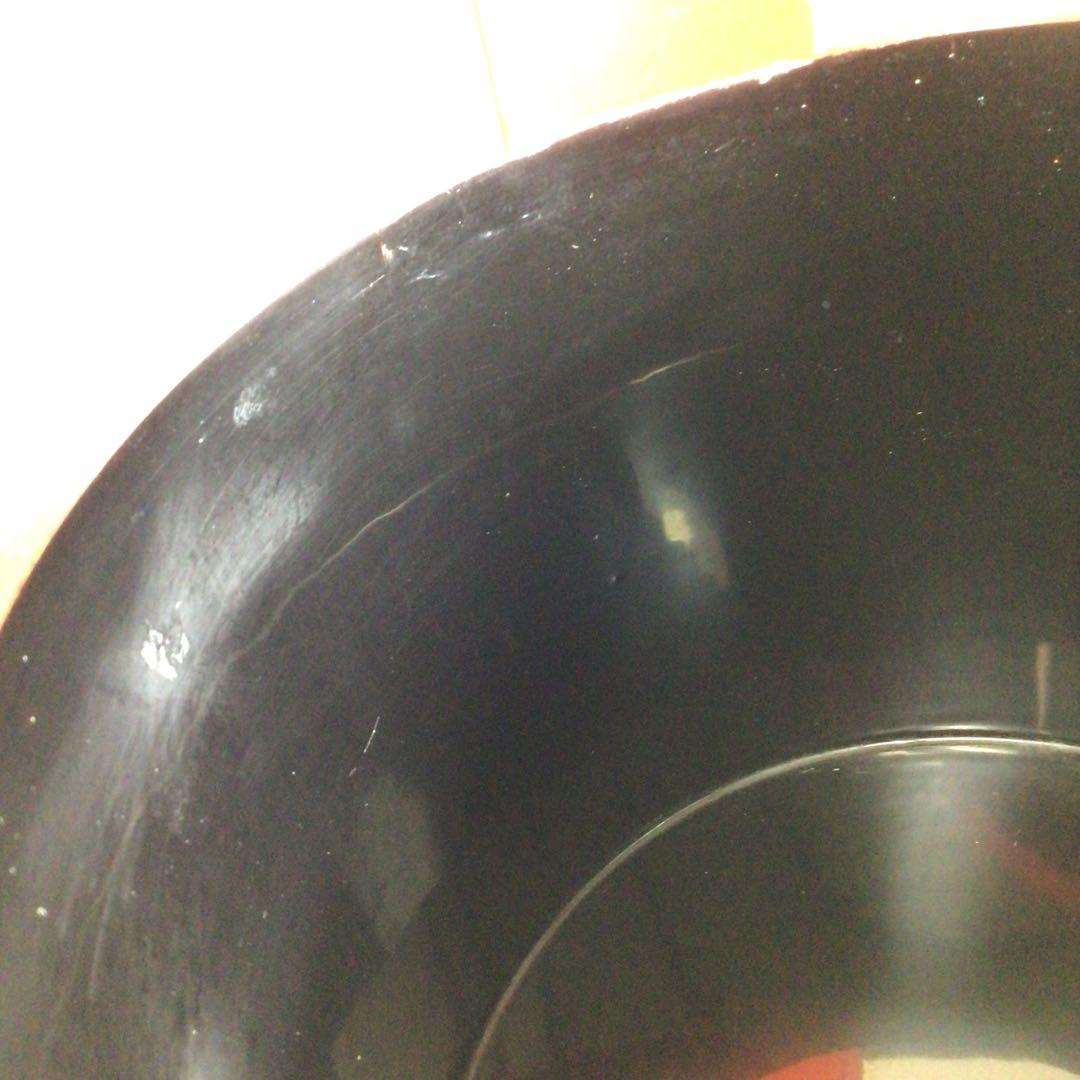 Ｐ８８７　水指　『藤波作』『朱塗内黒』『手桶水指』　共箱　茶道具