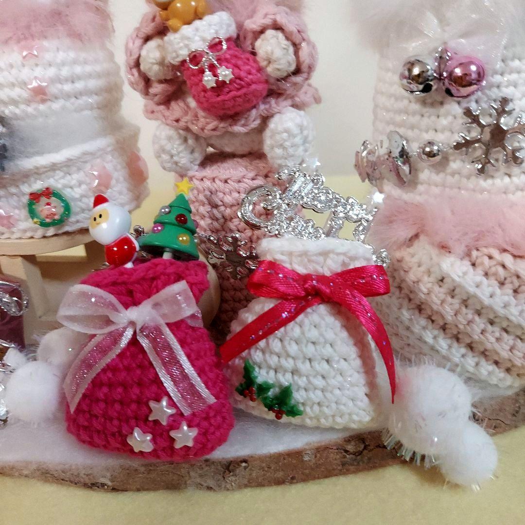 ハンドメイド クリスマス 編みぐるみ 置物 インテリア オブジェ