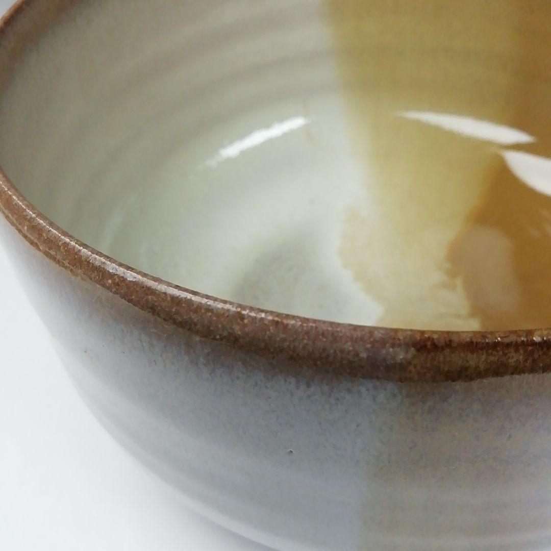T477 茶碗 『高取焼』『掛分 茶碗』『高取喜恵 造』 共箱 抹茶碗