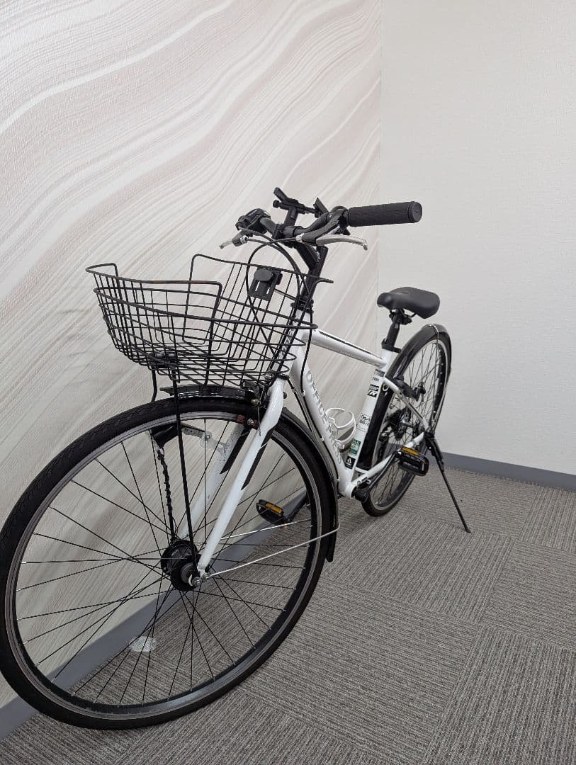 シティサイクル ホワイト 前面バスケット付き✴️茨城県水戸市姫子