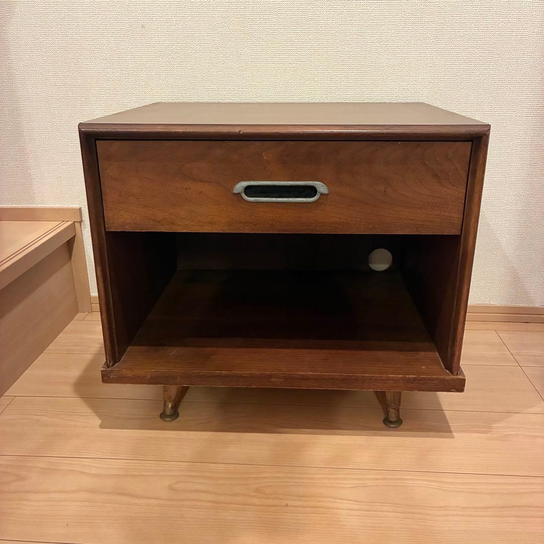 ドレクセル ヘリテイジ リシェル シンガー ナイトテーブル 米軍家具