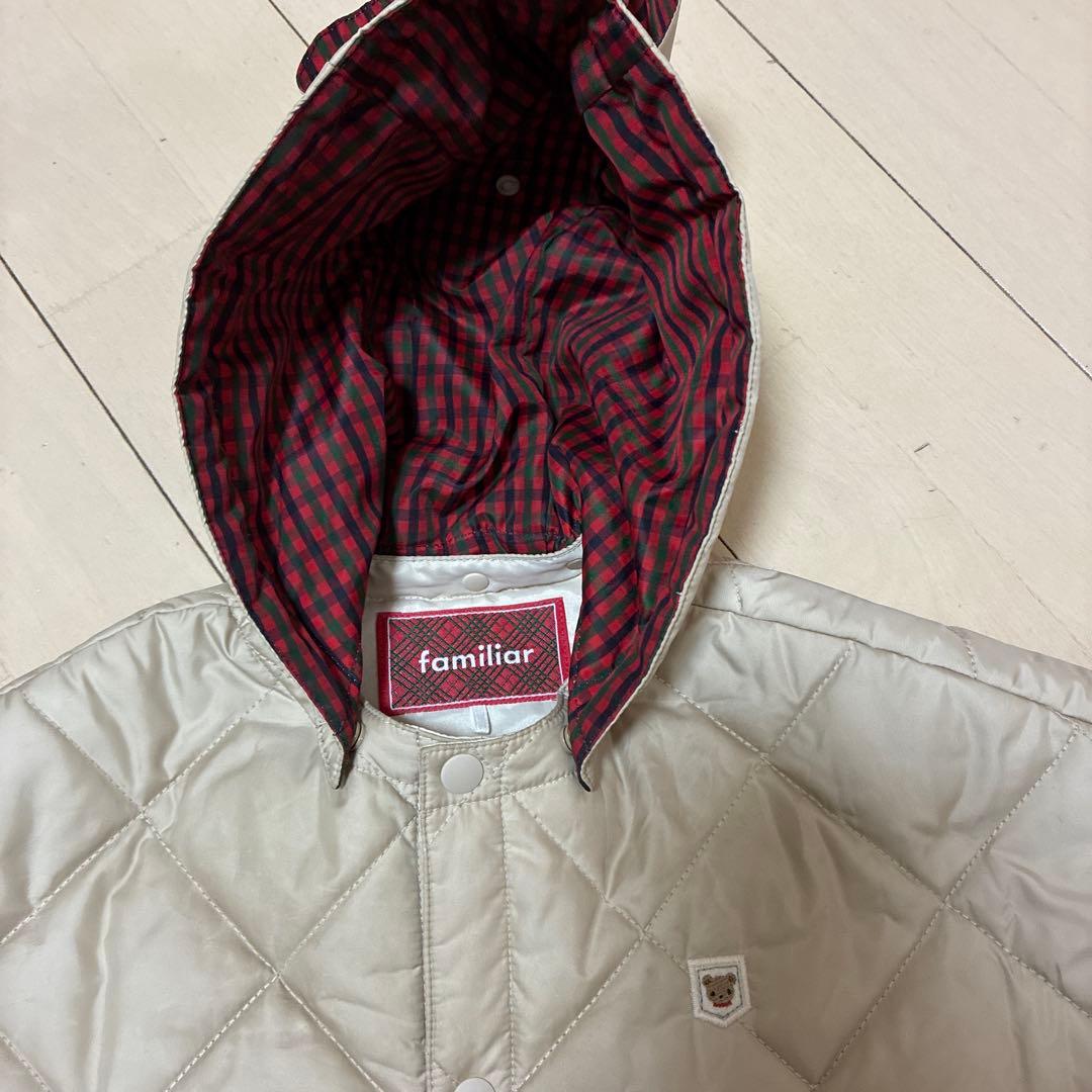 ファミリア 3wayケープ ベビーポンチョ ダウンフェザー使用 ベージュ【90】