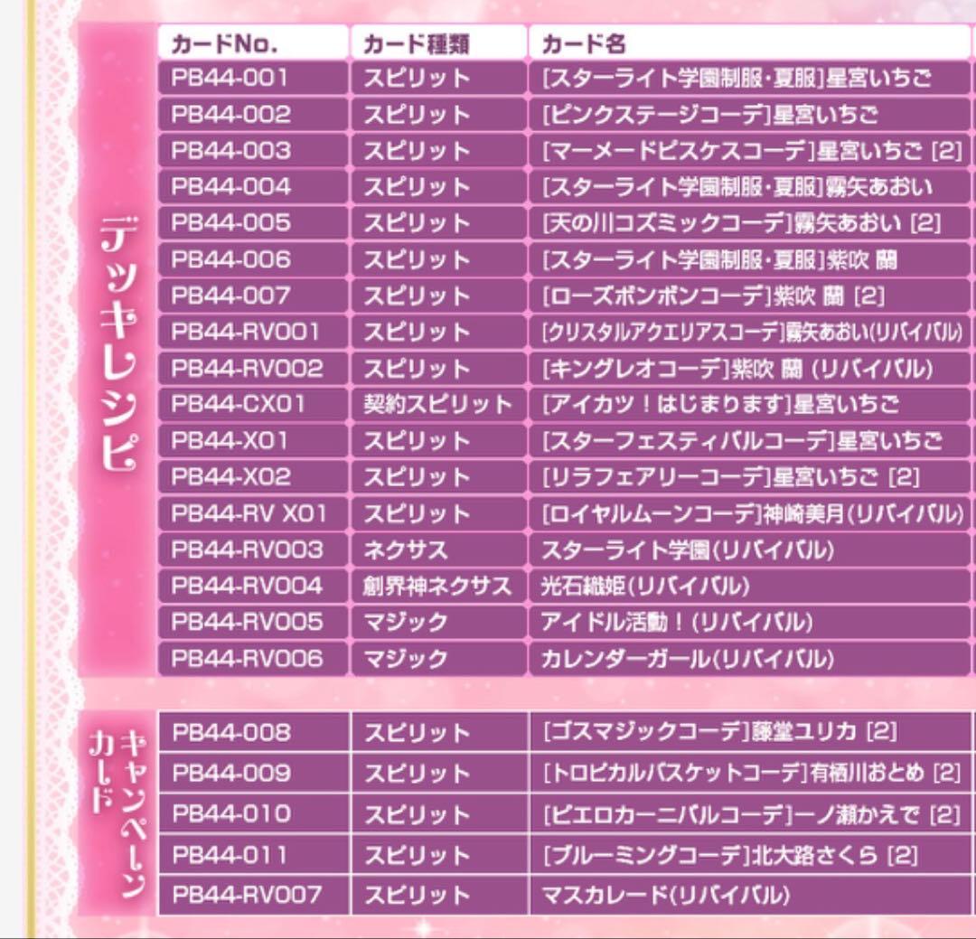 コラボスターターセット アイカツ！ アツいアイドル活動！ 【PB44】　3コン バトルスピリッツ コラボスターターセット アイカツ！ アツいアイドル