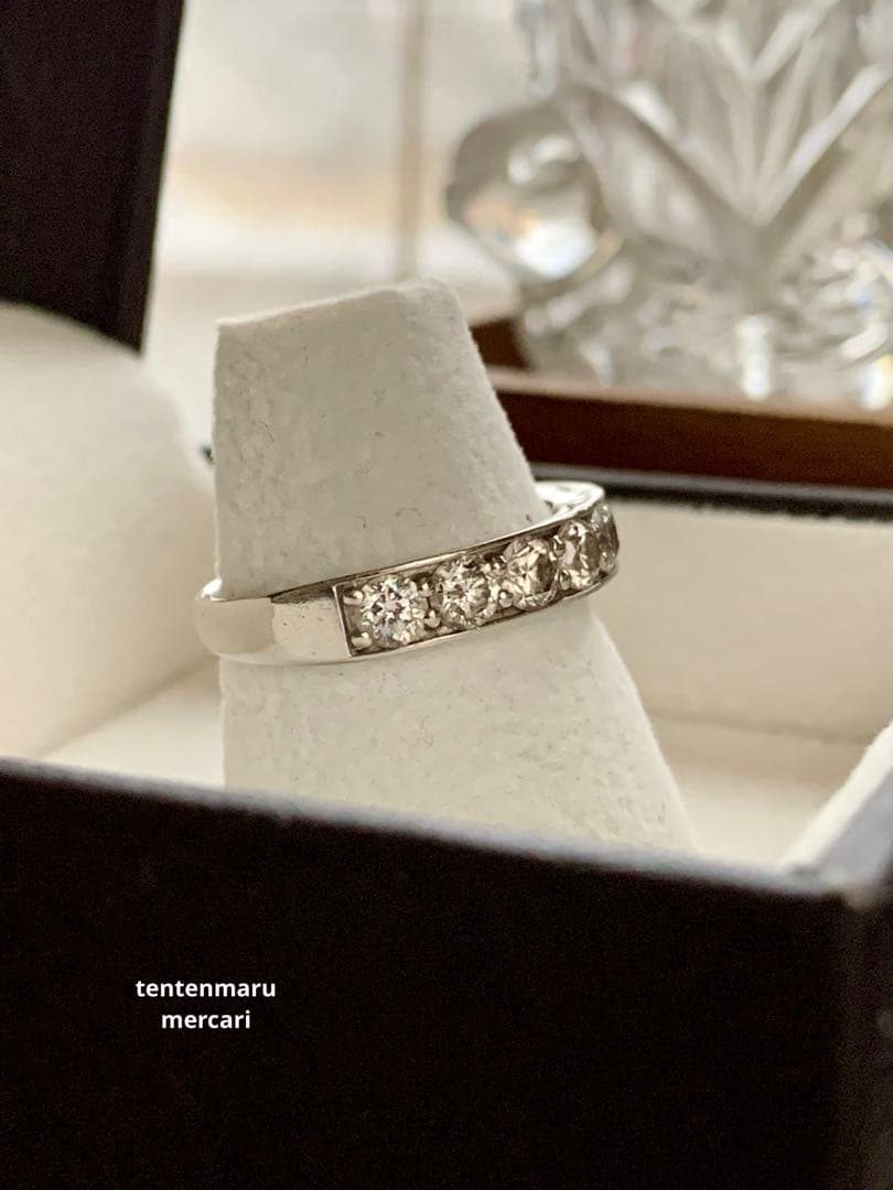 和*美様 エステール☆pt900 1.08ctダイヤモンドハーフエタニティリング