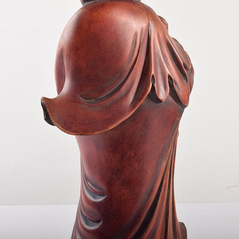 中国 唐木黄楊製 観音菩薩像 仏像 置物 V R4736 中国 唐木黄楊製 観音