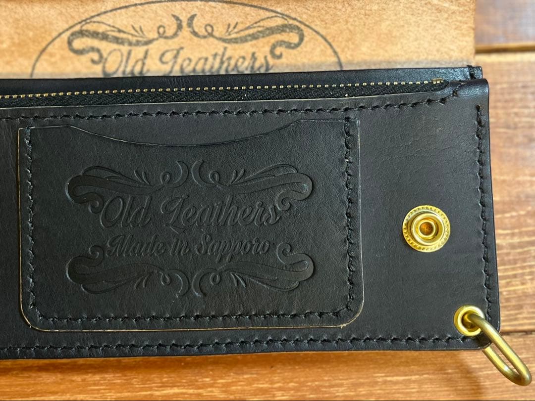 トラッカーウォレット TW-05 フラワースタッズカスタム 真鍮 茶芯