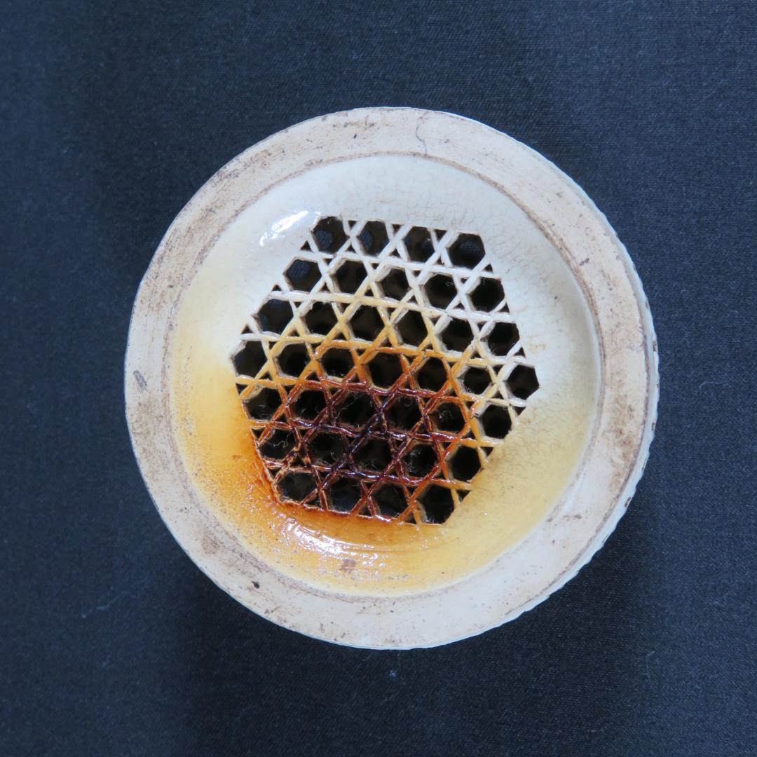 香炉 白磁 貫入 使用感あり 三つ足 象耳 双耳 工芸品中国