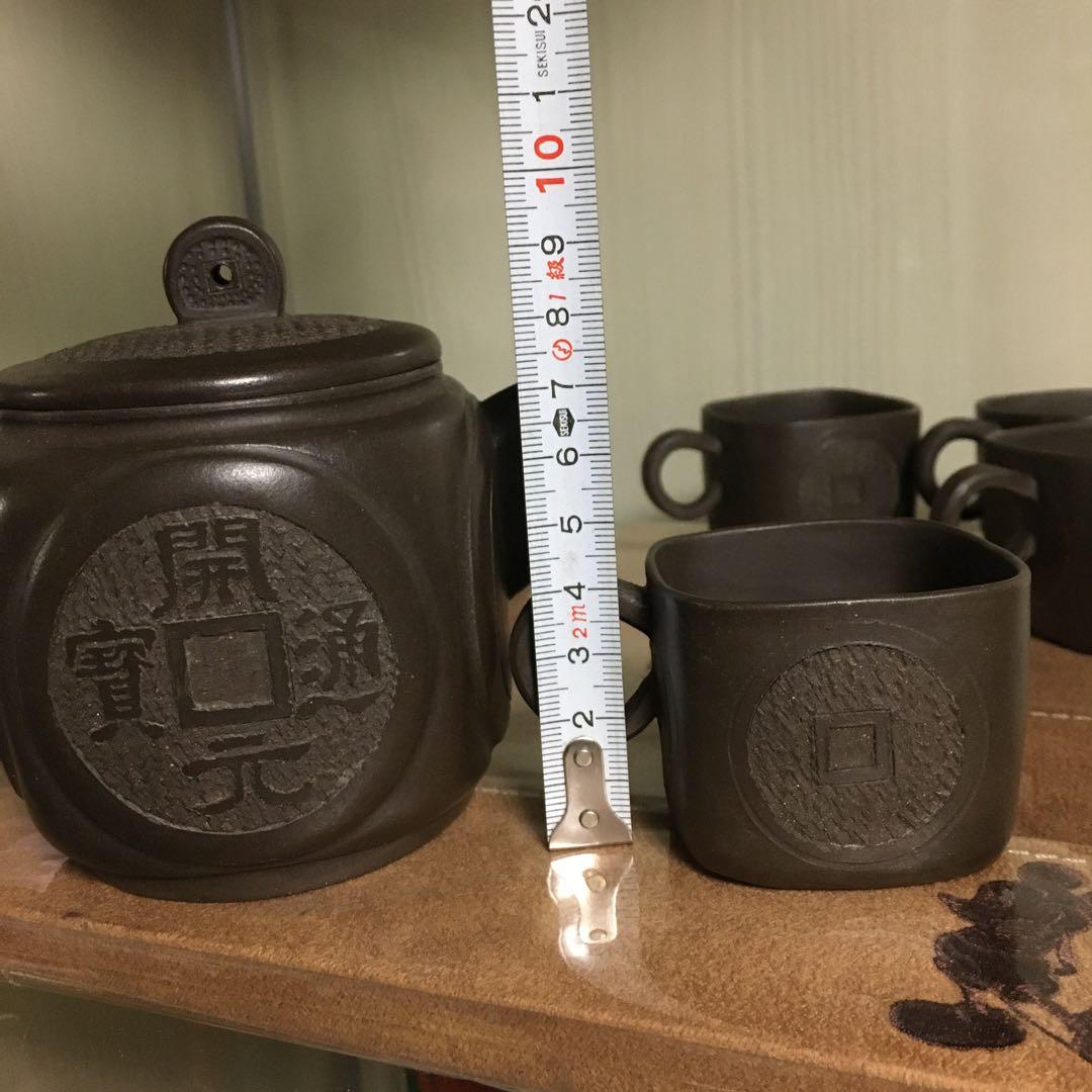 中国茶器 中国宜興 紫砂 朱泥 急須 茶壺 湯呑 菓子皿 骨董品 コレクション