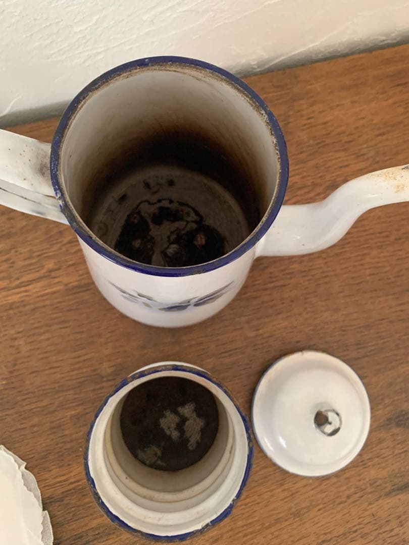 フランスアンティーク ホーローポット ブロカント