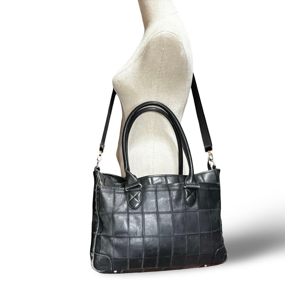 【ヴィンテージ】トライオン　2way ビジネスバッグ　ショルダー　トート　黒