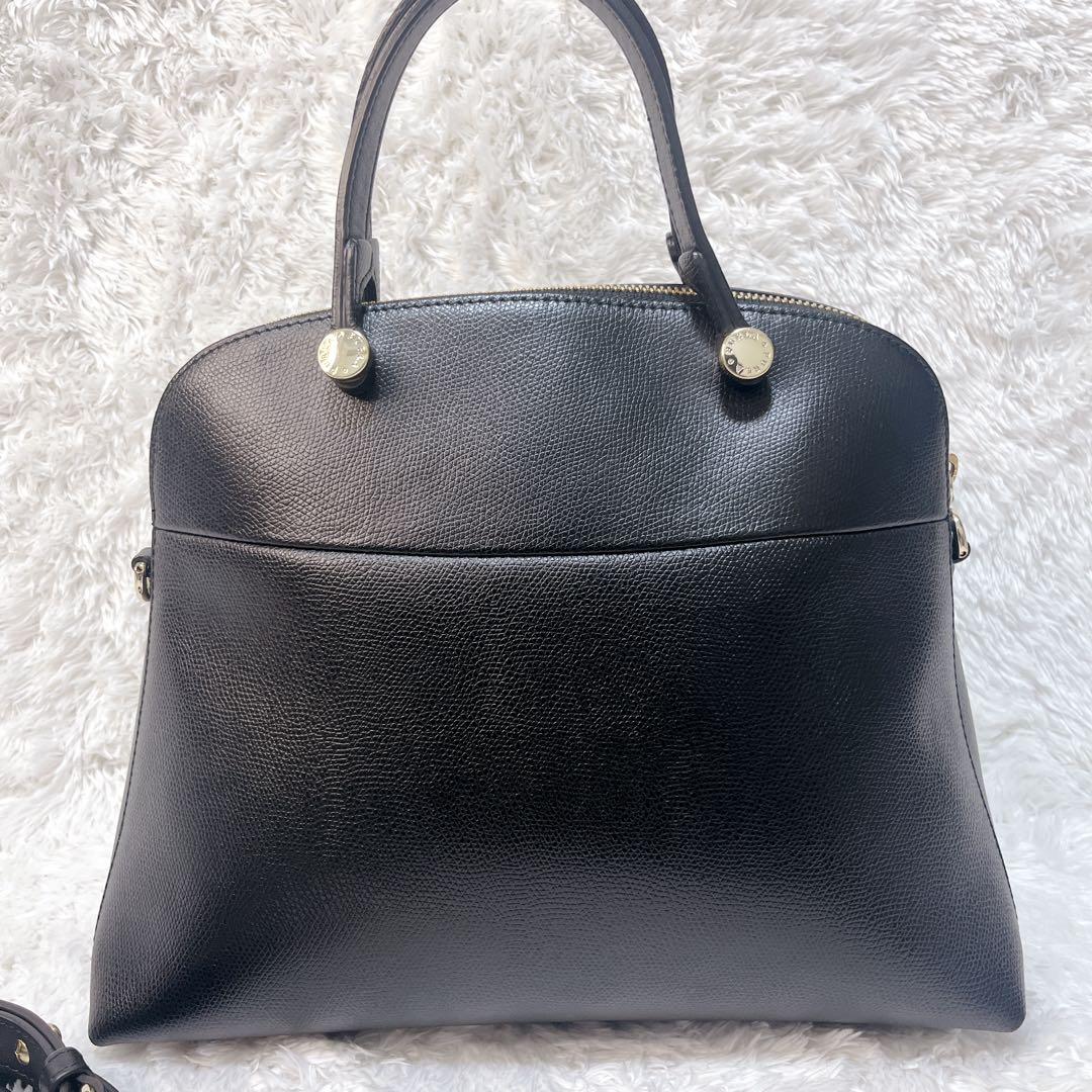 極美品✨FURLA パイパー 2way ハンドバッグ ショルダーバッグ 黒 M