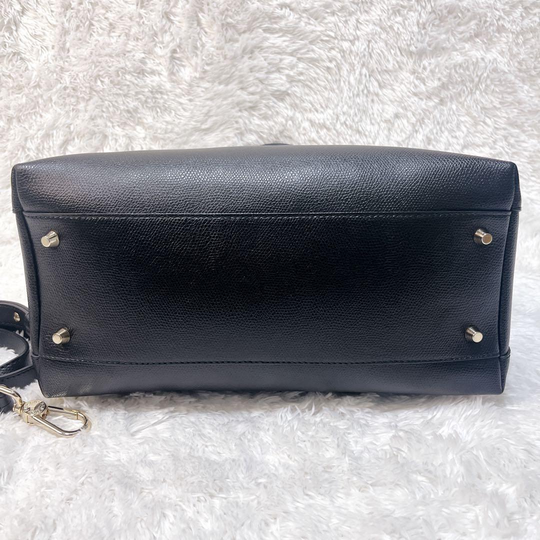 極美品✨FURLA パイパー 2way ハンドバッグ ショルダーバッグ 黒 M